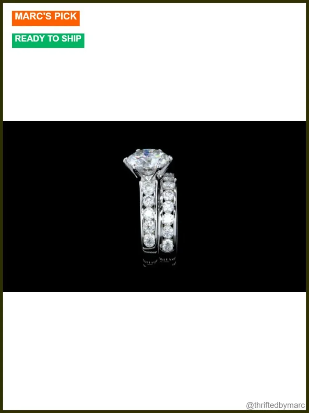 Moissanite Wedding Ring Set 4.48CTTW Round Cut 925 Sterling Silver Engagement